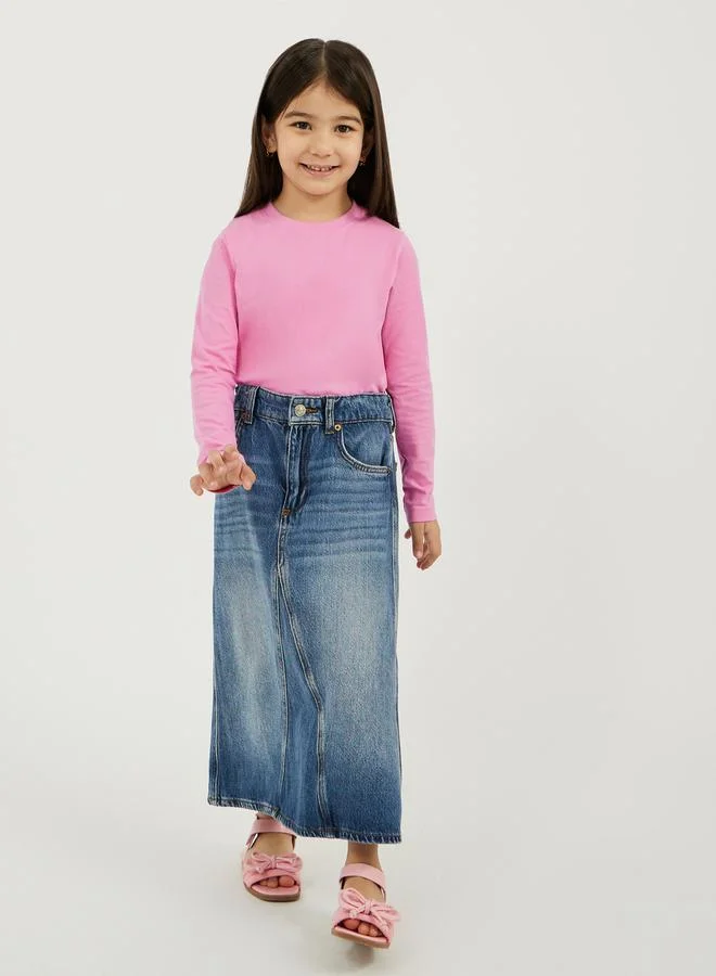 Styli Solid Round Neck T-Shirt